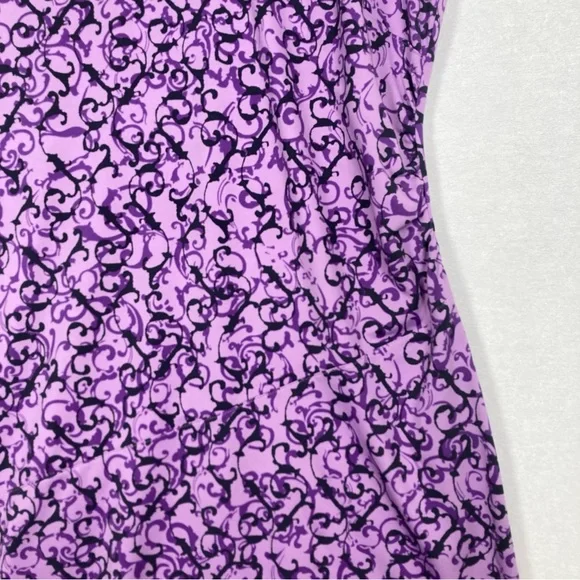 Athleta Women’s A-Line Mini Dress Faux Wrap V-Neck Cap Sleeve MP Purple - Picture 5 of 11